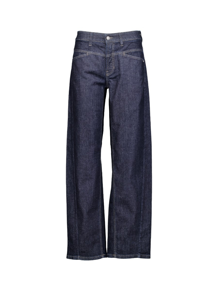 Donkeblauwe wide leg jeans Ornella Cambio 