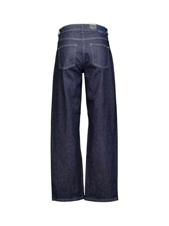 Donkeblauwe wide leg jeans Ornella Cambio 