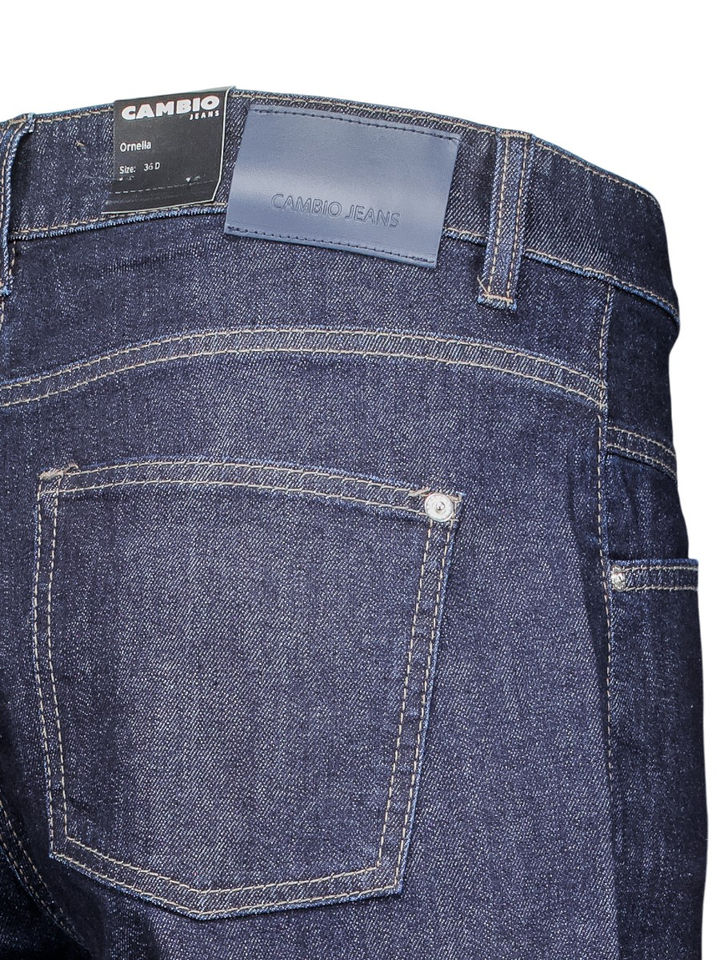 Donkeblauwe wide leg jeans Ornella Cambio 