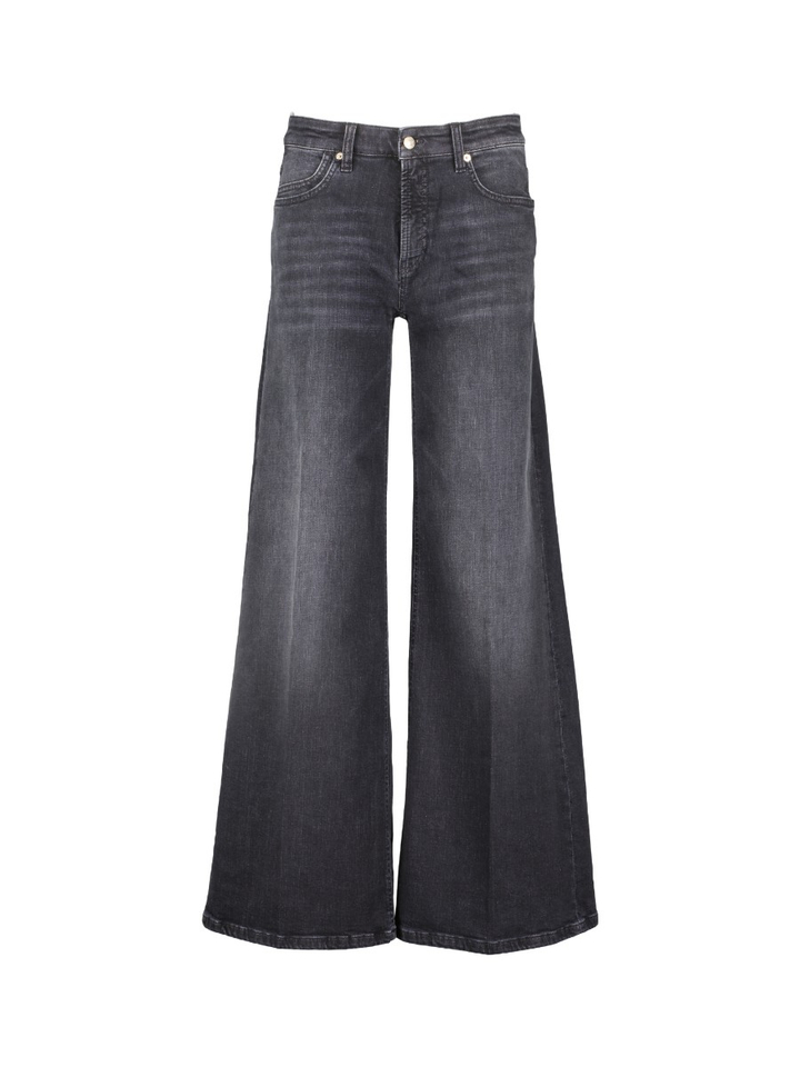 Zwarte wide leg jeans Cambio 