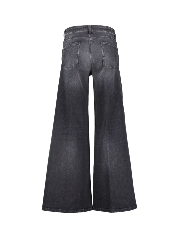 Zwarte wide leg jeans Cambio 