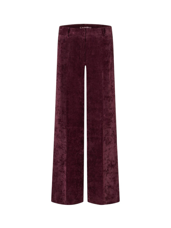Bordeaux broek in ribfluweel Amelie Cambio