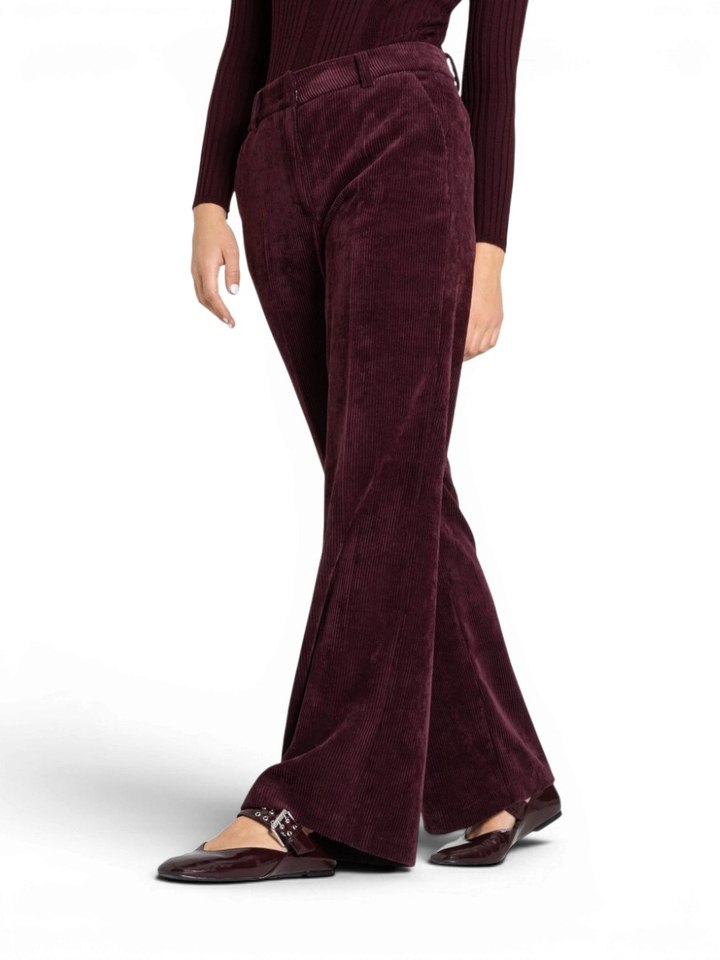 Bordeaux broek in ribfluweel Amelie Cambio