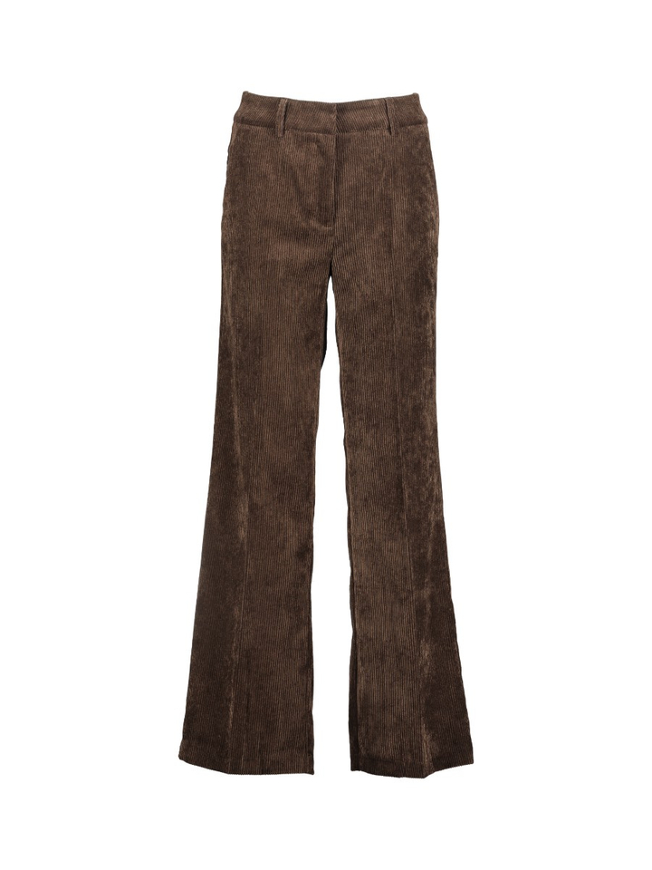 Bruine broek in ribfluweel Amelie Cambio