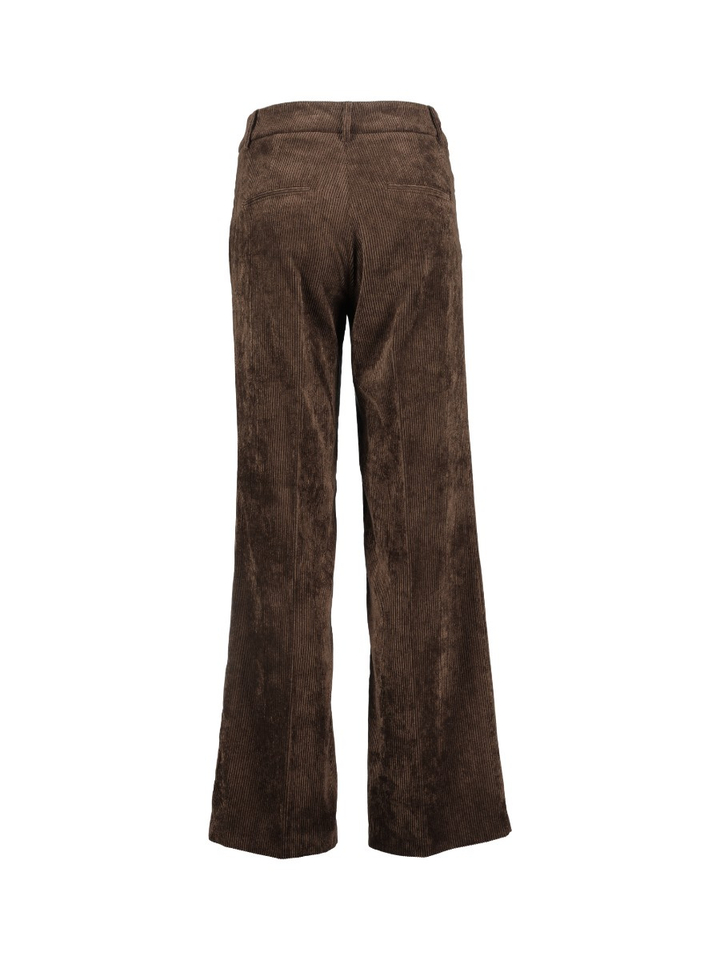 Bruine broek in ribfluweel Amelie Cambio