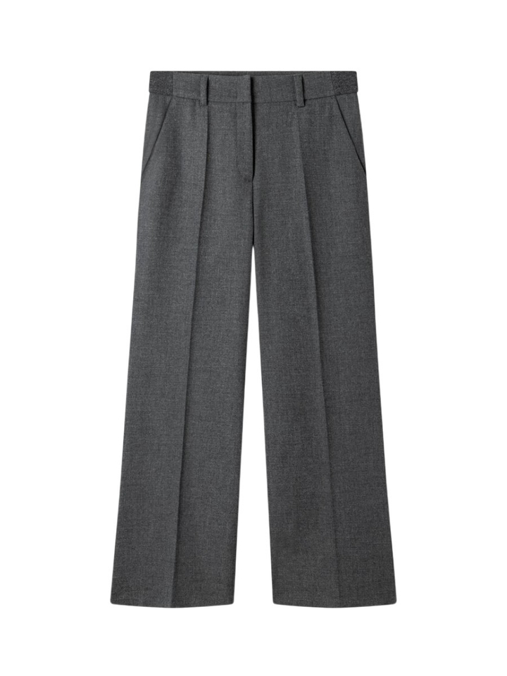 Grijze broek met rechte pijpen Amelie Cambio