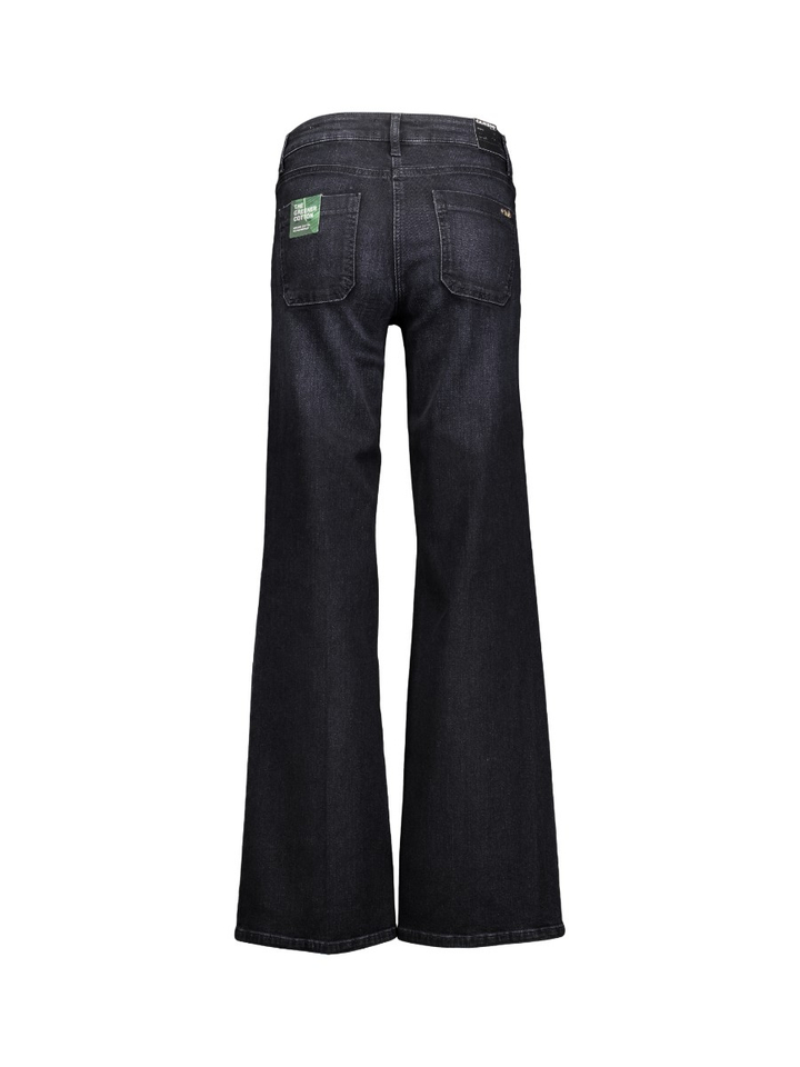 Modern dark straight jeans met kleine zakken vooraan Amara Cambio