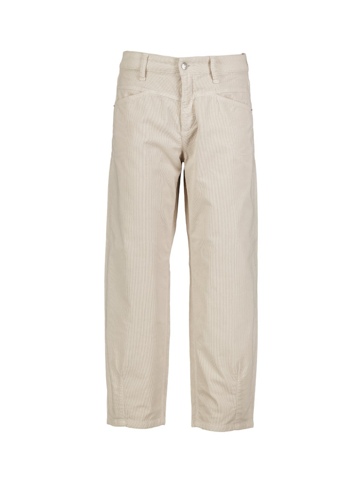 Beige broek in ribflueel ELIN Cambio