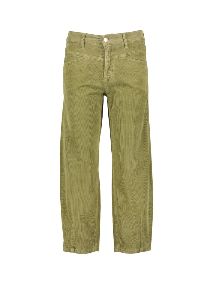 Groene ribfluwelen barrel broek Elin Cambio
