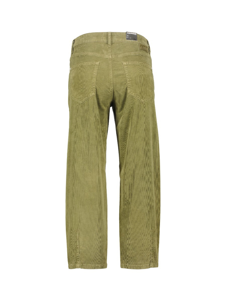 Groene ribfluwelen barrel broek Elin Cambio