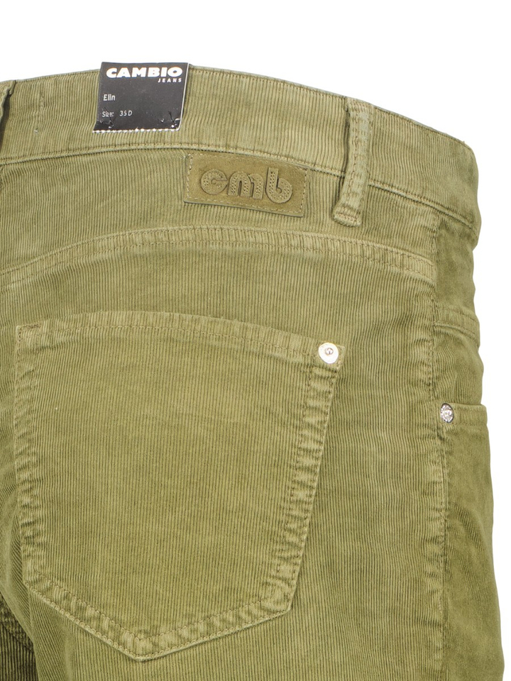 Groene ribfluwelen barrel broek Elin Cambio