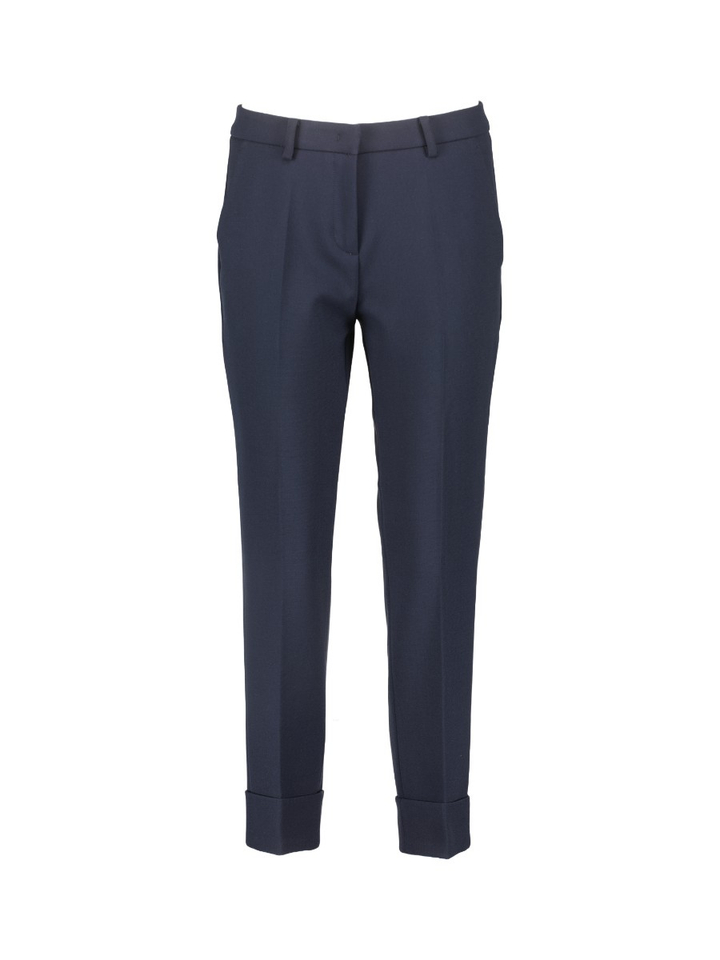 Donkerblauwe broek Krystal met overslag Cambio