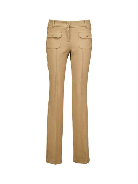Bruine geklede broek met opgestikte zakken FARAH POCKET Cambio