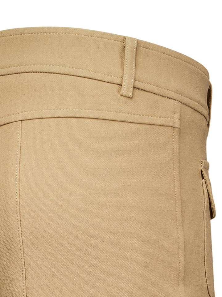 Bruine geklede broek met opgestikte zakken FARAH POCKET Cambio