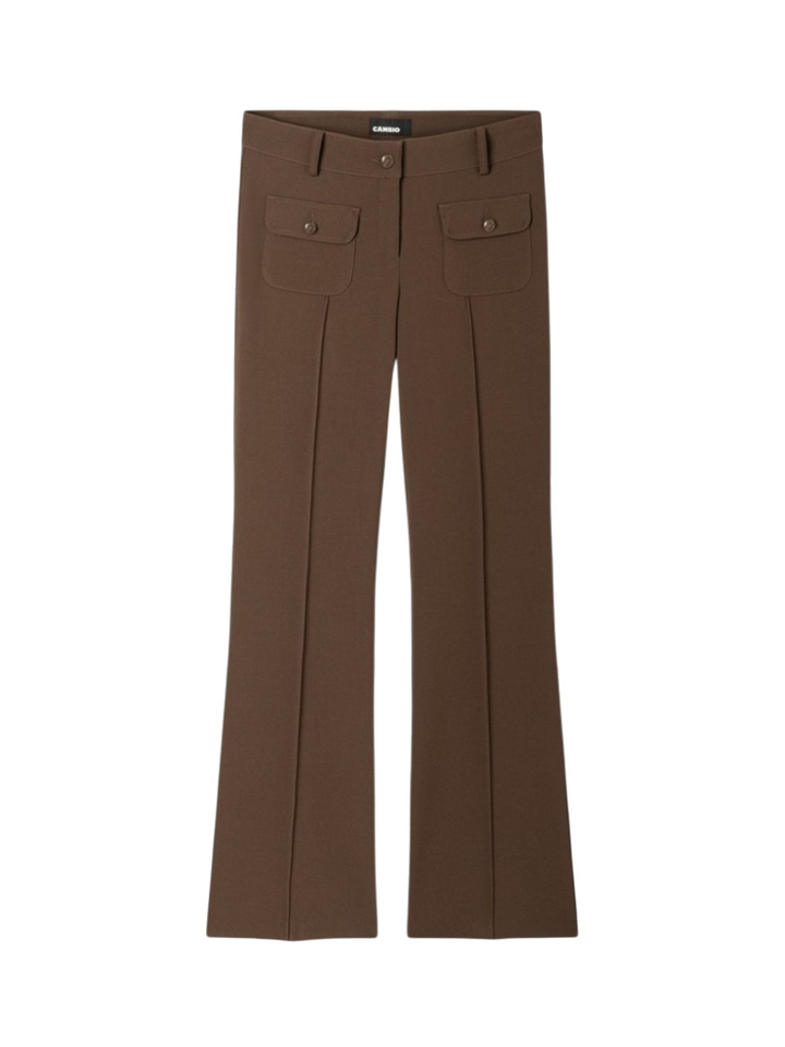 Donkerbruine geklede broek Farah Pocket Cambio