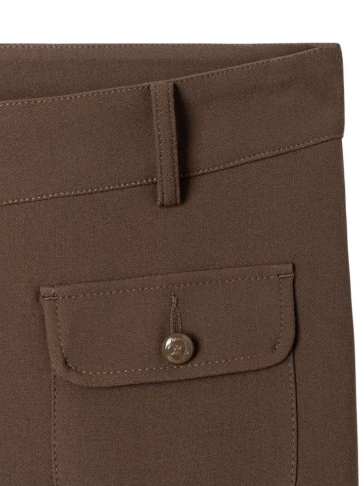 Donkerbruine geklede broek Farah Pocket Cambio