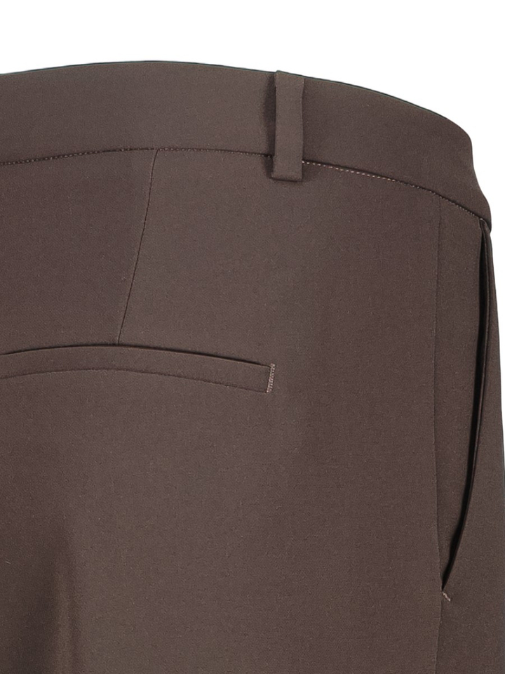 Bruine wijde broek met rechte pijpen Alexis Cambio