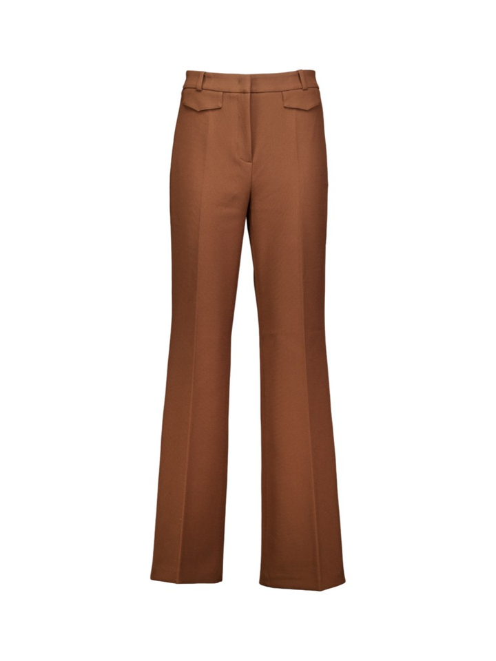 Bruine broek met rechte pijpen Famouw Cambio