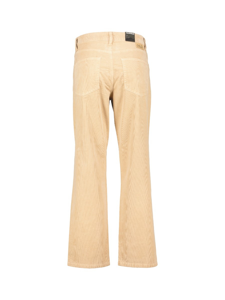 Beige broek in ribfluweel Gini Cambio 