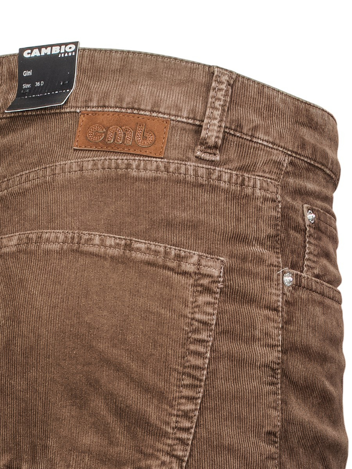 Bruine langa broek Gini Cambio 