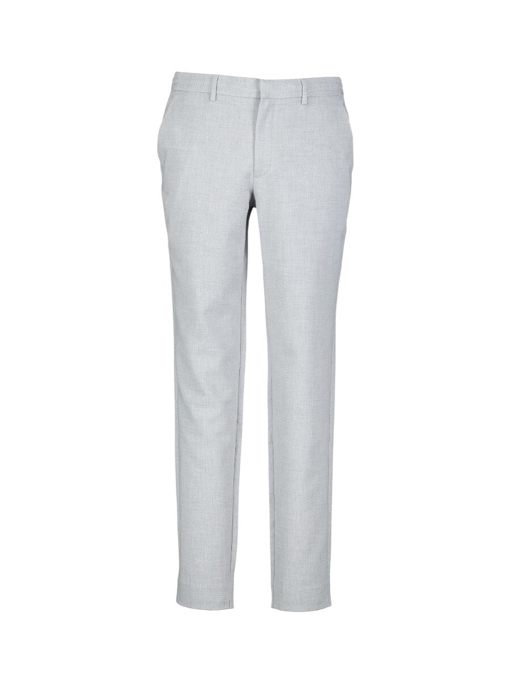 Grijze casual broek met elastiek achteraan Theo Plain 