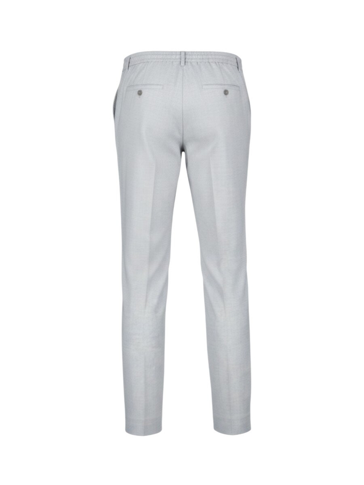Grijze casual broek met elastiek achteraan Theo Plain 
