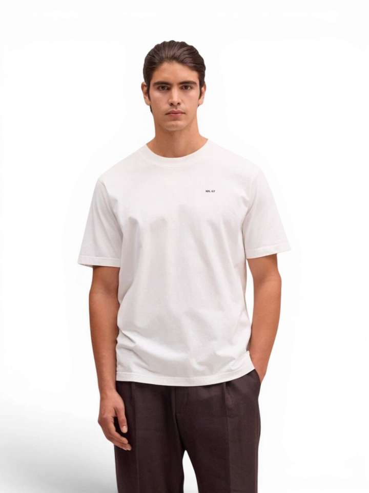 Witte katoenen T-shirt Adam NN.07