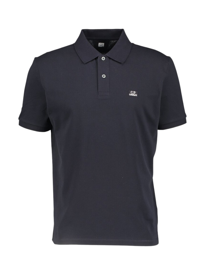 Donkerblauwe casual polo met knoopsluiting Cp Comany