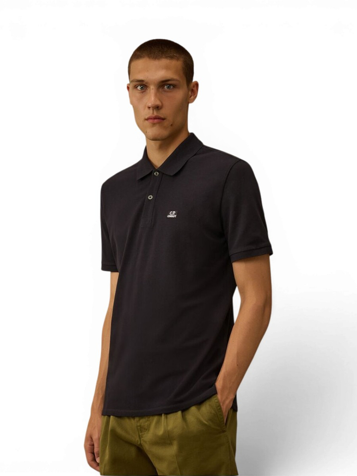 Donkerblauwe casual polo met knoopsluiting Cp Comany