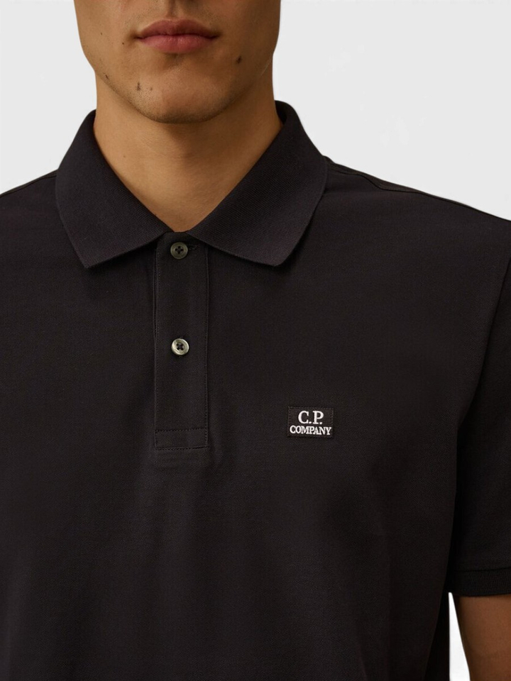 Donkerblauwe casual polo met knoopsluiting Cp Comany