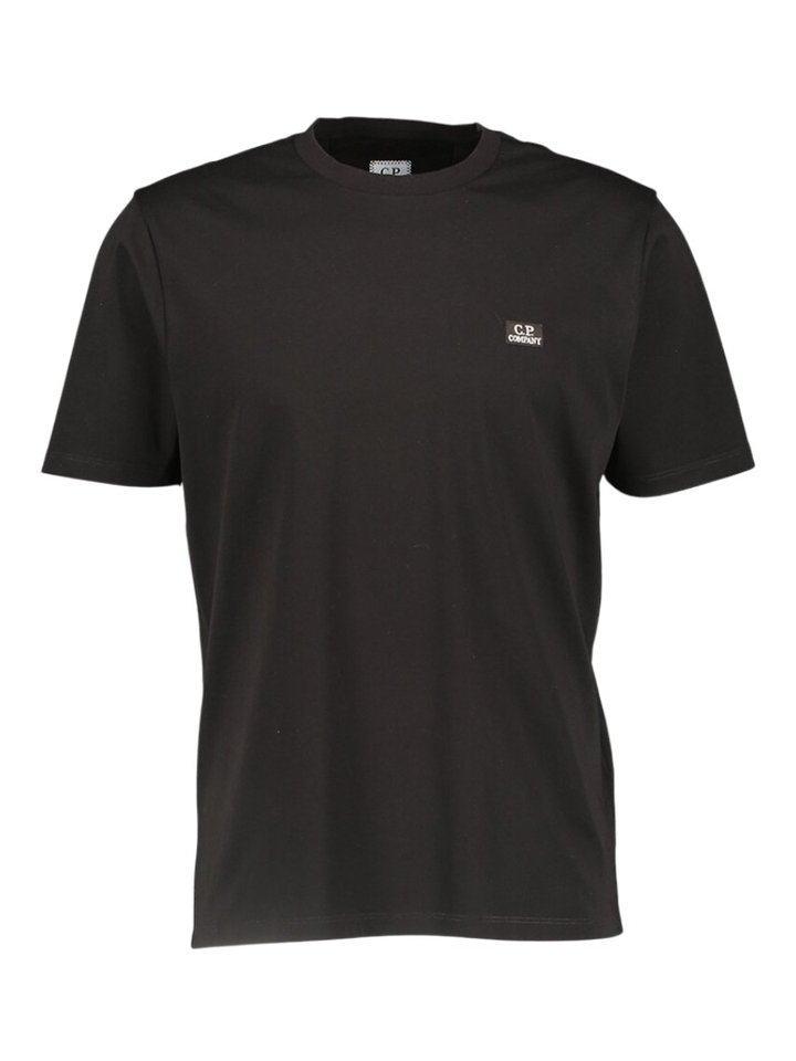 Zwarte T-shirt met logo Cp Company