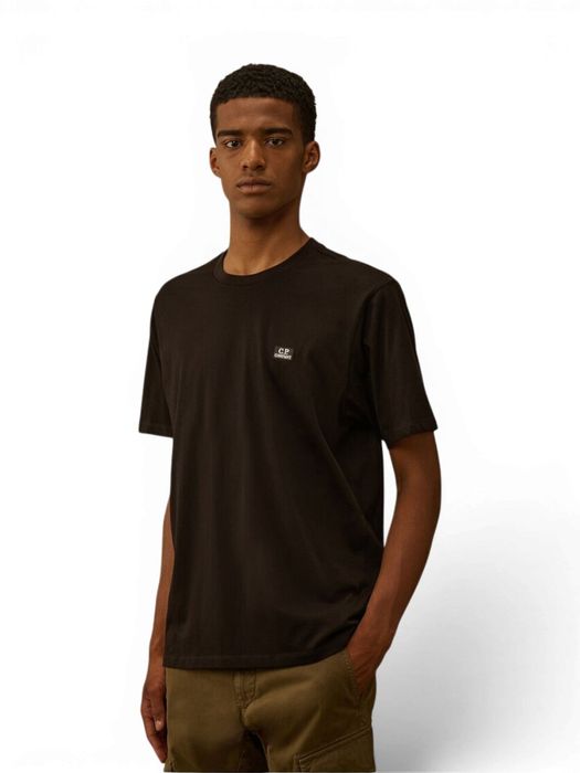 Zwarte T-shirt met logo Cp Company