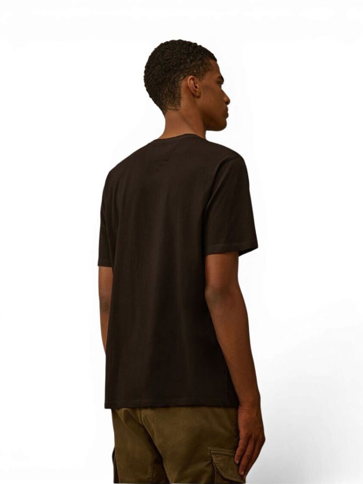 Zwarte T-shirt met logo Cp Company
