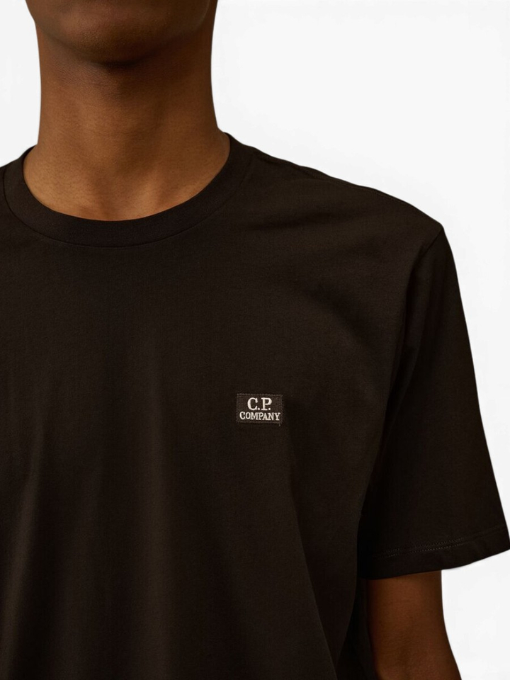 Zwarte T-shirt met logo Cp Company
