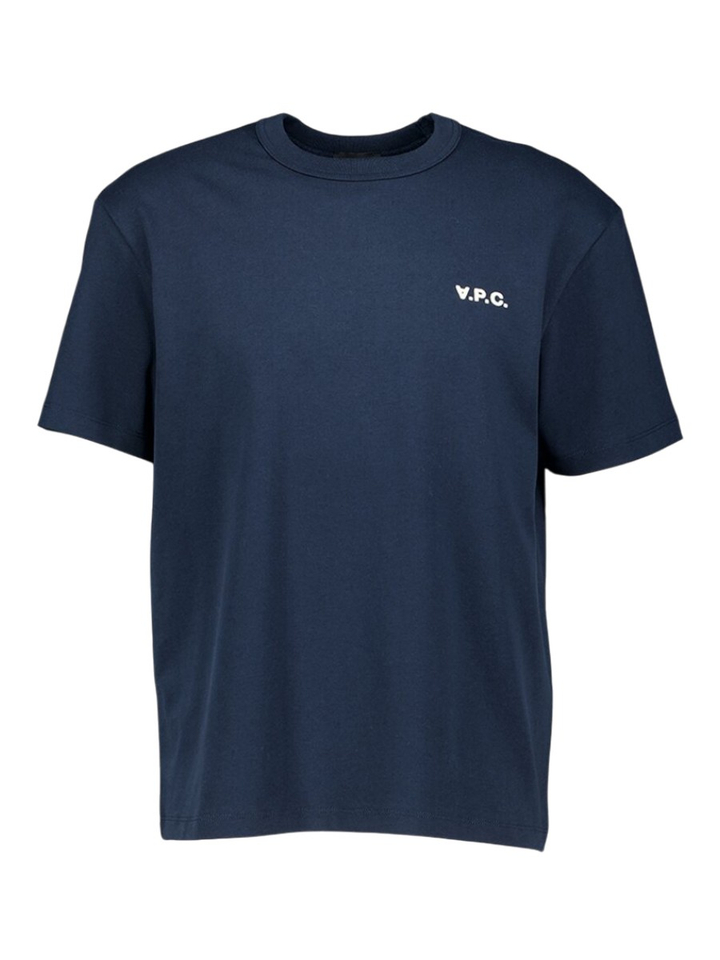 Blauwe t-shirt met Logo A.P.C.