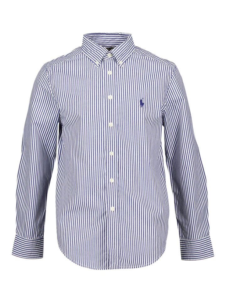 Blauw gestreept hemd Ralph Lauren 