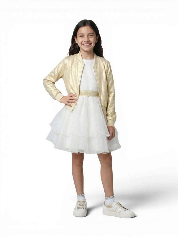 Goudkleurig vestje met rits Diamante Blu