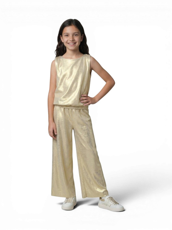 Goud losvallende broek Diamante Blu