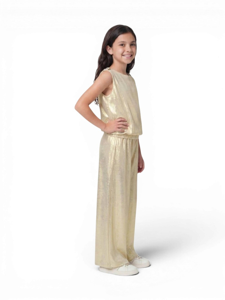 Goud losvallende broek Diamante Blu