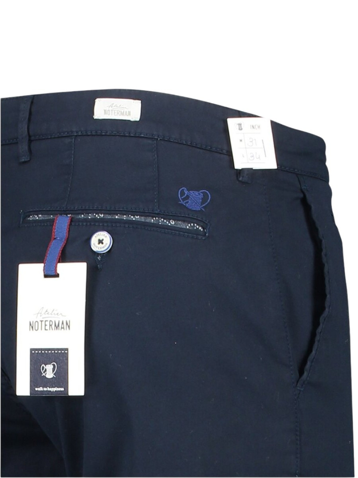Blauwe slim fit broek Atelier Noterman