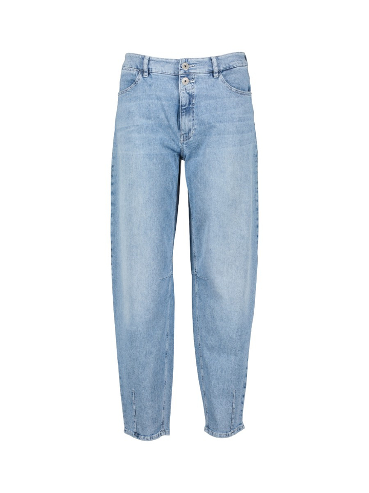 Lichtblauwe tapered fit jeans Mara Tapered detail Rosner 