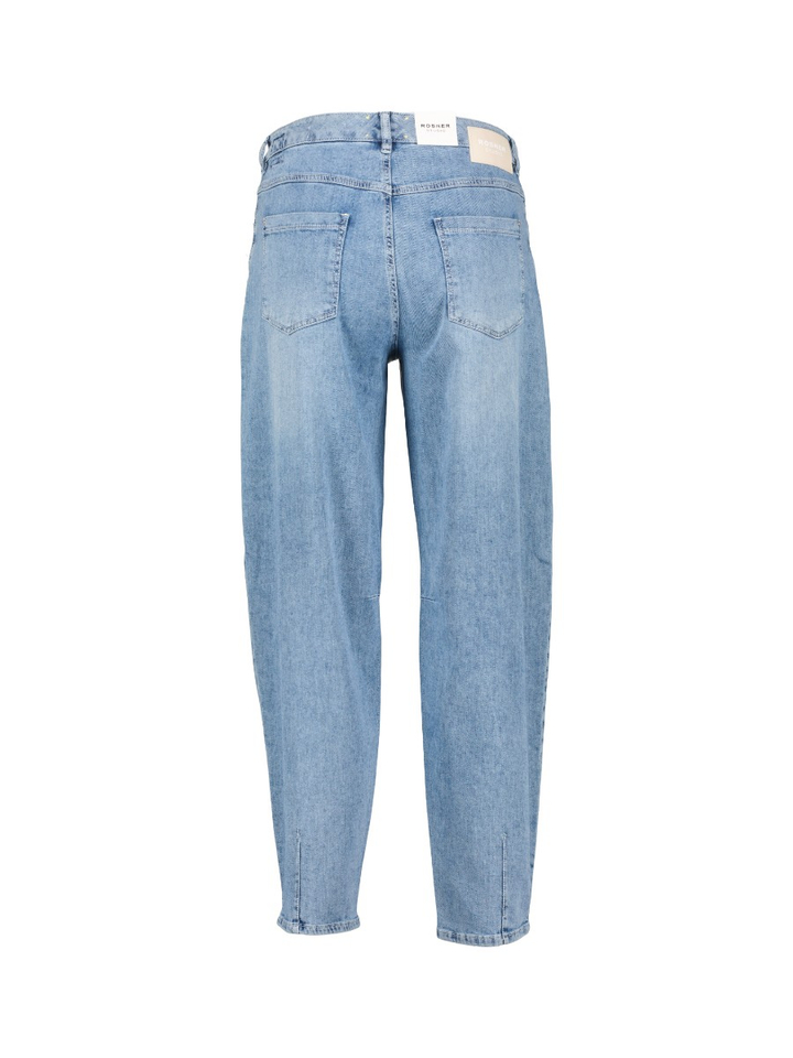 Lichtblauwe tapered fit jeans Mara Tapered detail Rosner 