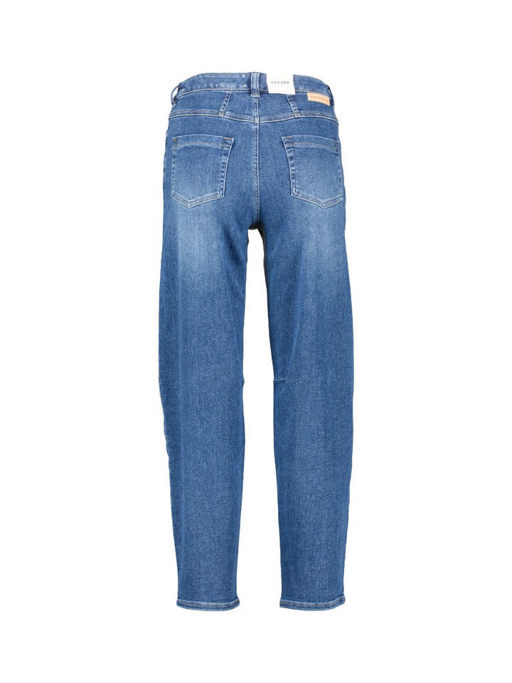 Donkerblauwe tapered fit jeans Mara Tapered Rosner 