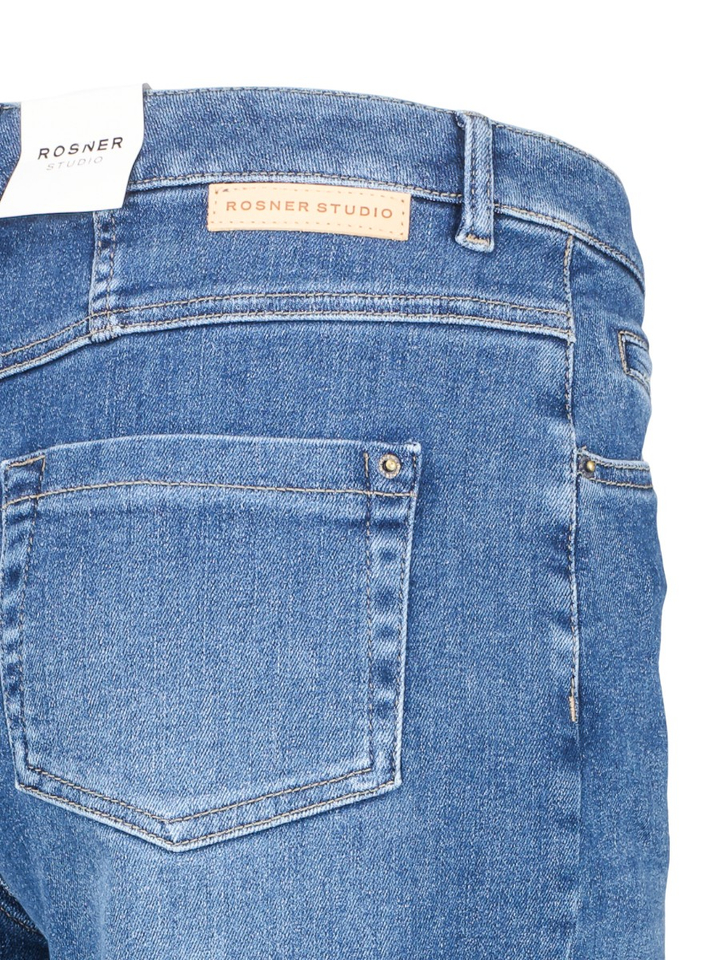Donkerblauwe tapered fit jeans Mara Tapered Rosner 