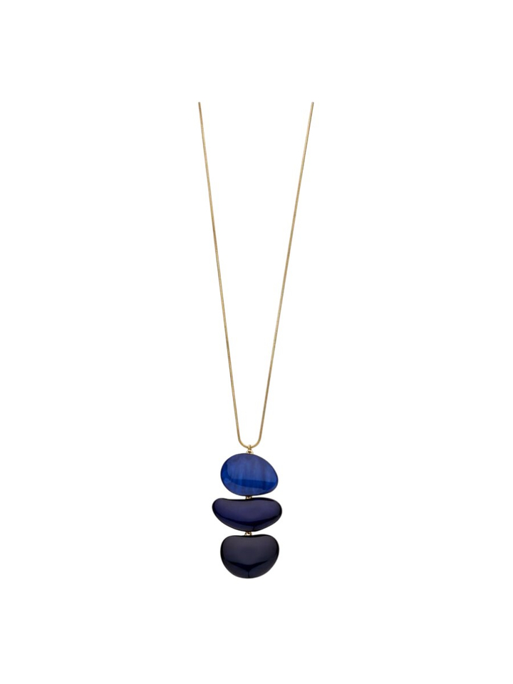 Donkerblauwe ketting Kiel lang Les Cordes