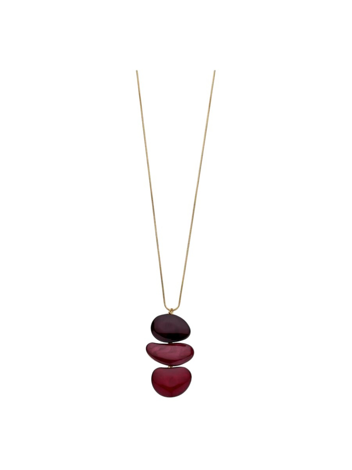Aubergine ketting Kiel lang Les Cordes 