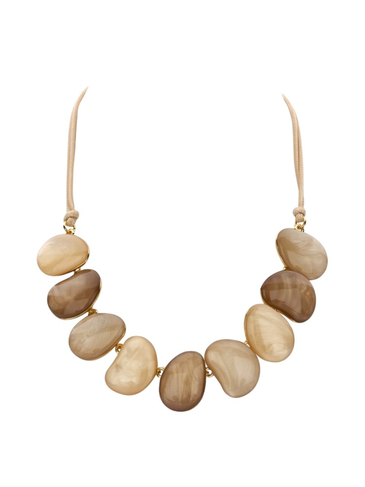 Beige ketting Kiel kort Les Cordes