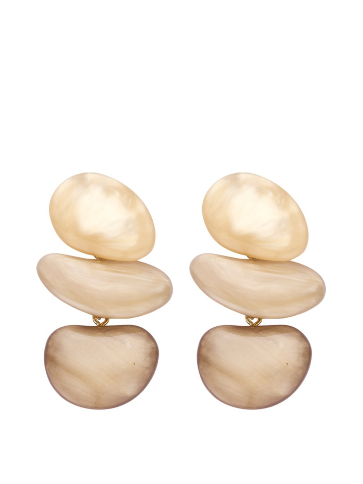 Beige oorbellen KIEL OB Les Cordes