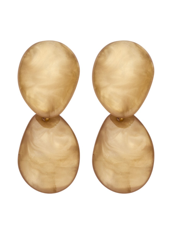 Beige oorbellen KOB40 Les Cordes 