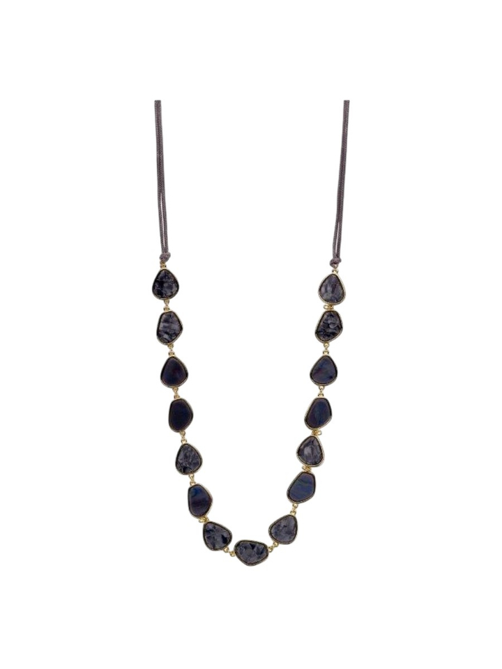 Blauwe ketting Kosmo lang Les Cordes